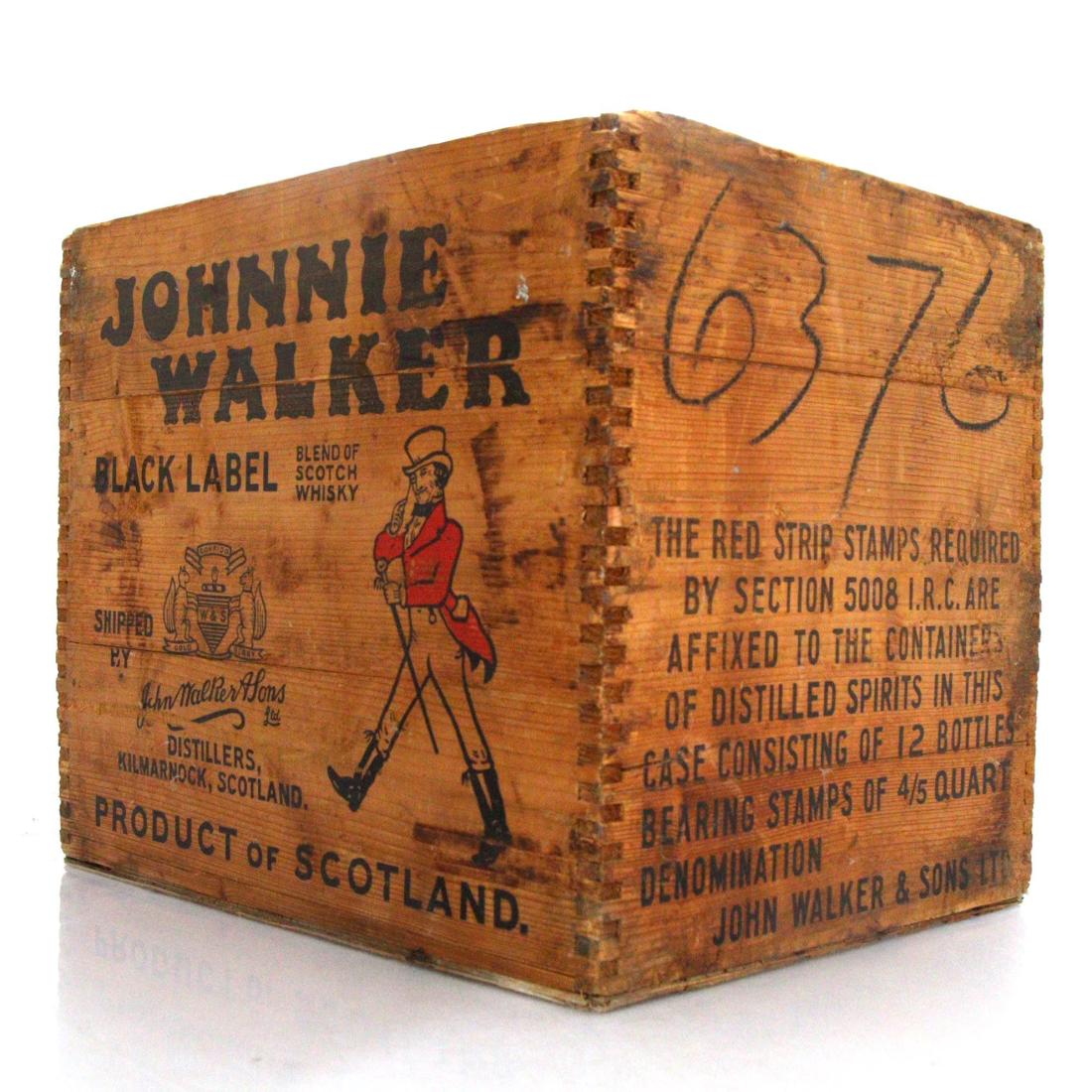 Johnnie Walker Black Label 12bottle Crate Empty