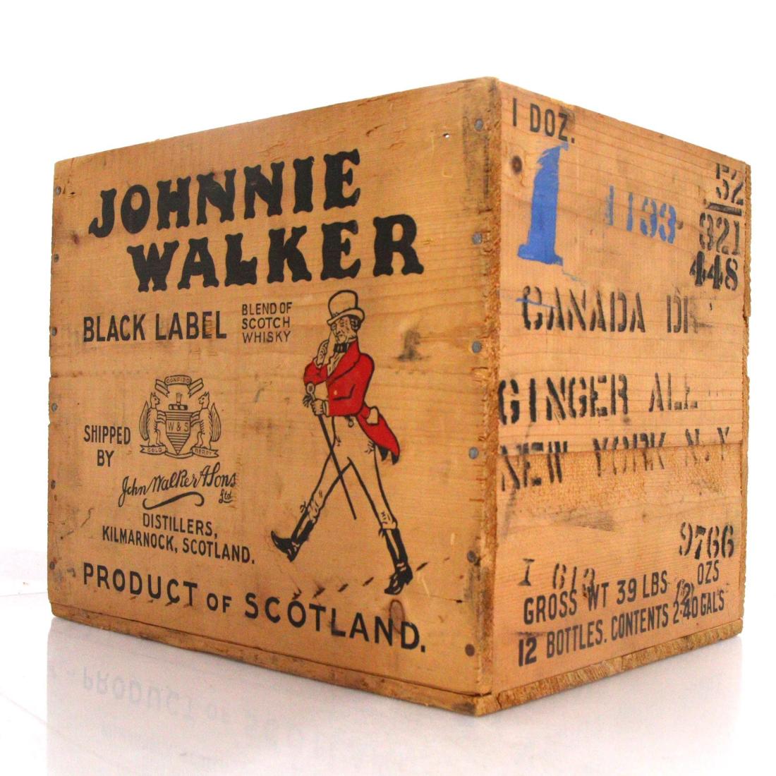 Johnnie Walker Black Label 12bottle Crate Empty