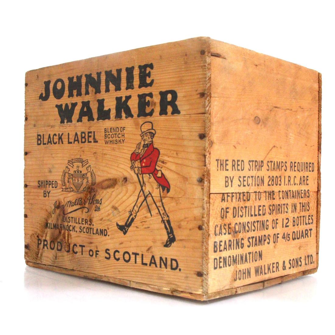Johnnie Walker Black Label 12bottle Crate Empty