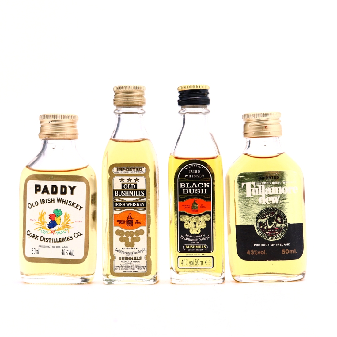 Irish Whiskey Miniatures x 4