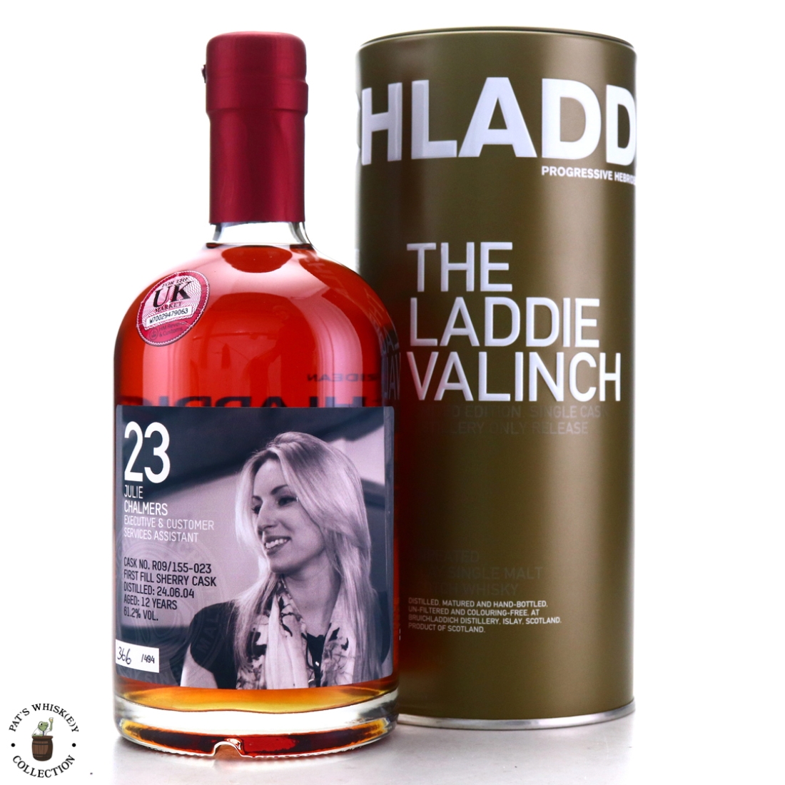 Bruichladdich 2004 Julie Chalmers Valinch 12 Year Old / 1st Fill Sherry