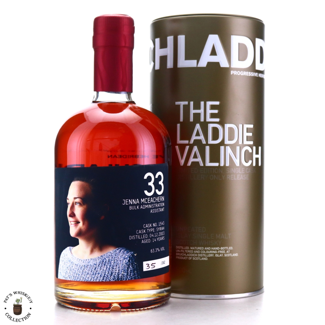 Bruichladdich 2003 Jenna McEachern Valinch 14 Year Old / Syrah