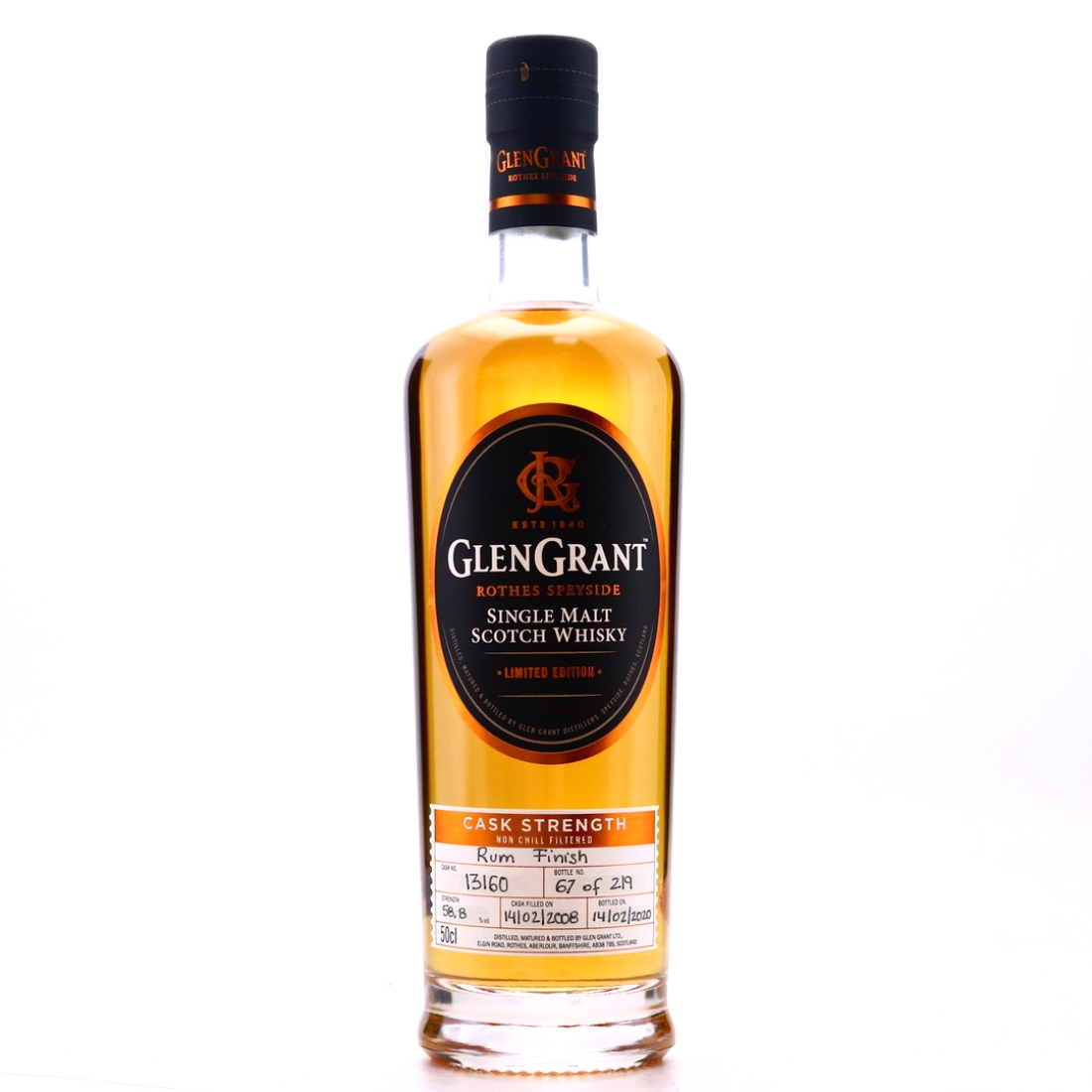 Glen Grant 2008 Single Rum Cask Finish #13160 50cl