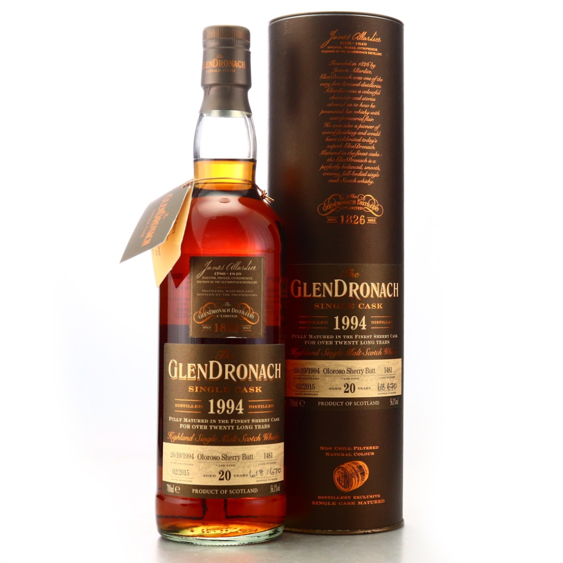 Glendronach 1994 Single Oloroso Cask 20 Year Old #1481