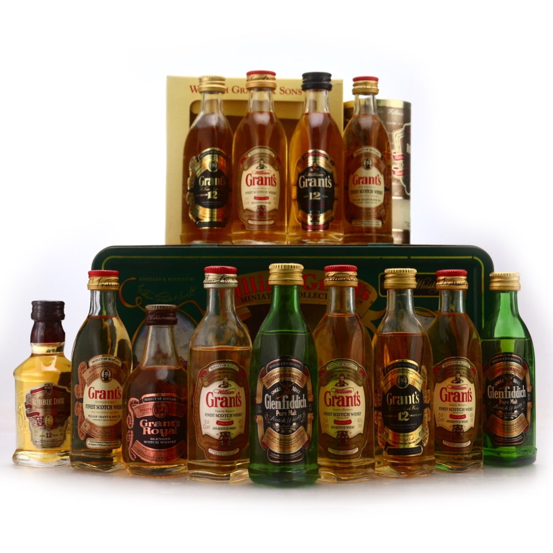 Glenfiddich & Grant's Miniatures x 13