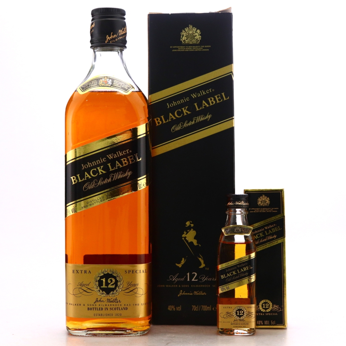 Johnnie Walker Black Label 12 Year Old with Miniature