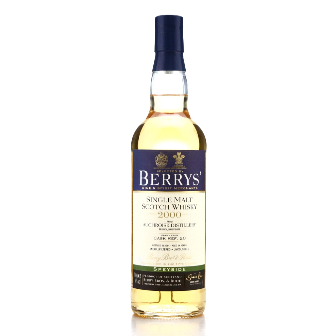 Auchroisk 2000 Berry Brothers & Rudd 14 Year Old