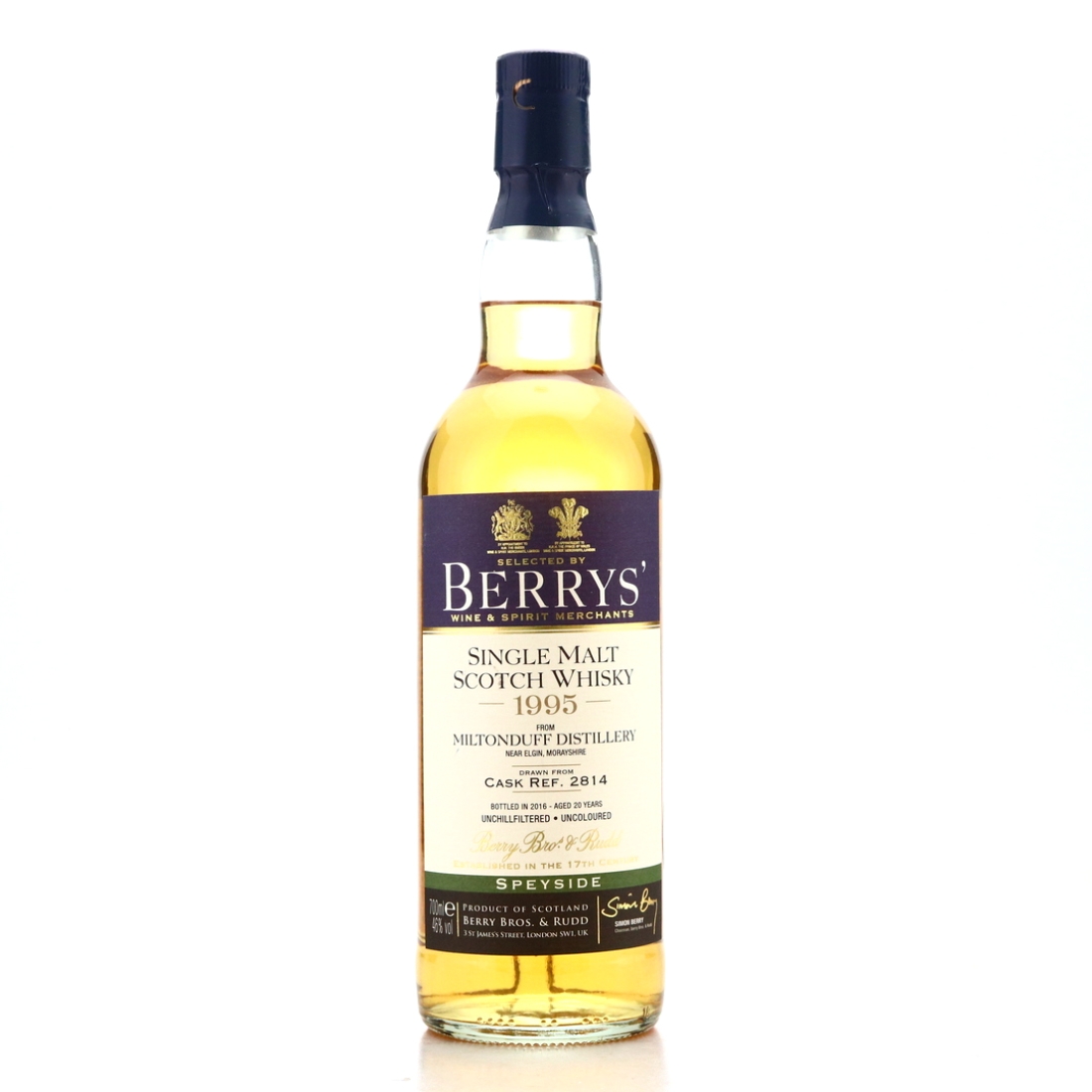 Miltonduff 1995 Berry Brothers and Rudd 20 Year Old