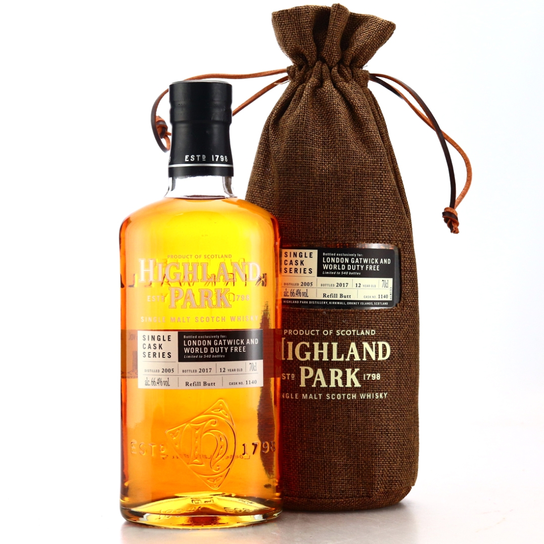 Highland Park 2005 Single Cask 12 Year Old #1140 / London Gatwick & World Duty Free