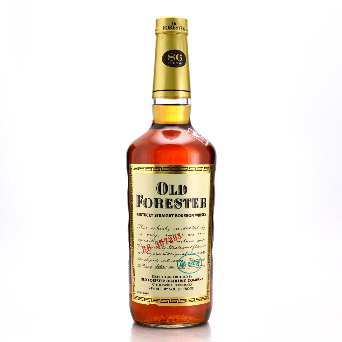 Old Forester 86 Proof Kentucky Straight Bourbon 1988