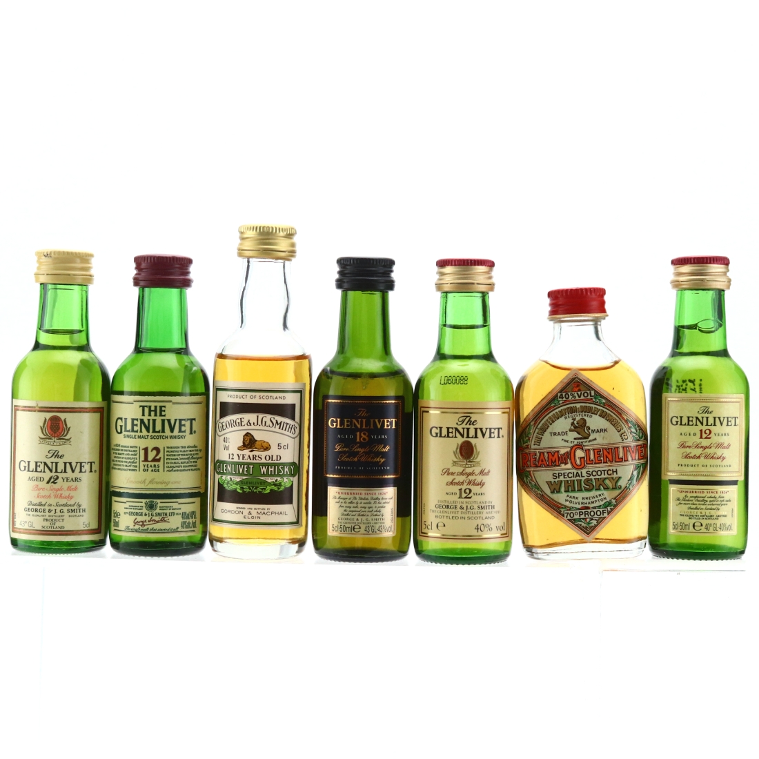 Glenlivet Miniatures x 7