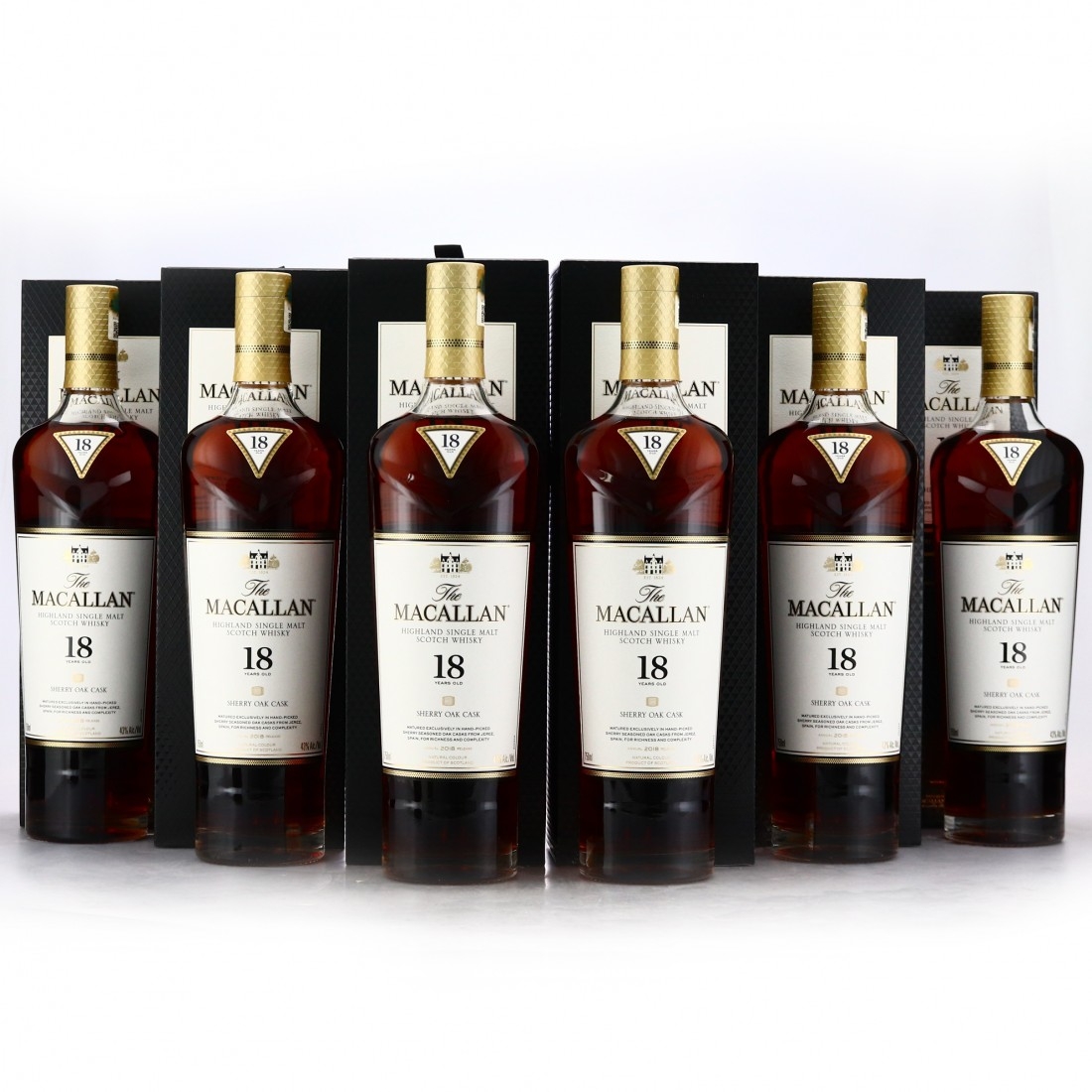 Macallan 18 Year Old Sherry Oak 2018 Release 6 x 75cl / US Import - Case