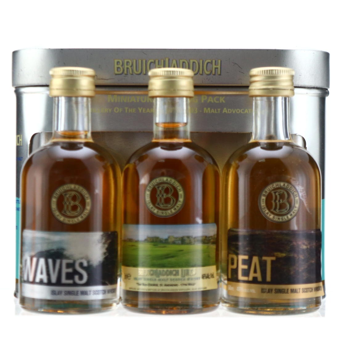 Bruichladdich Links, Waves & Peat Tasting Pack 3 x 20cl