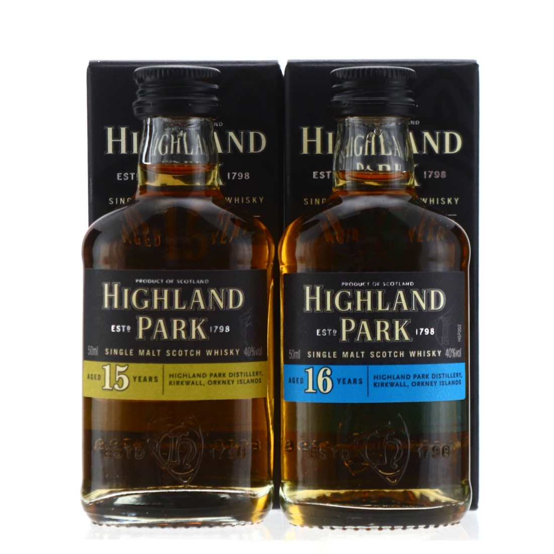 Highland Park 15 & 16 Year Old Miniature x 2