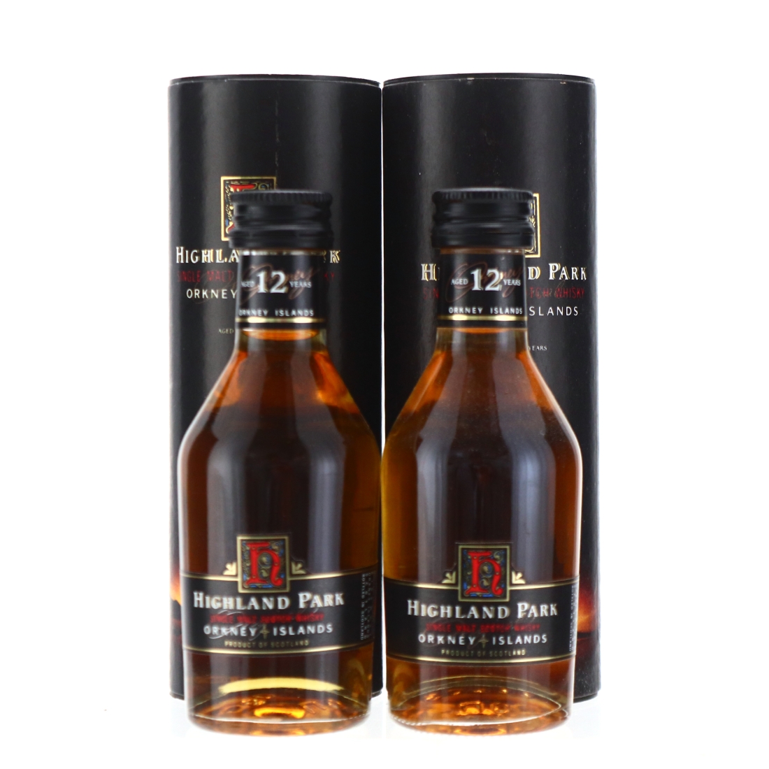 Highland Park 12 Year Old Miniatures x 2 1990s