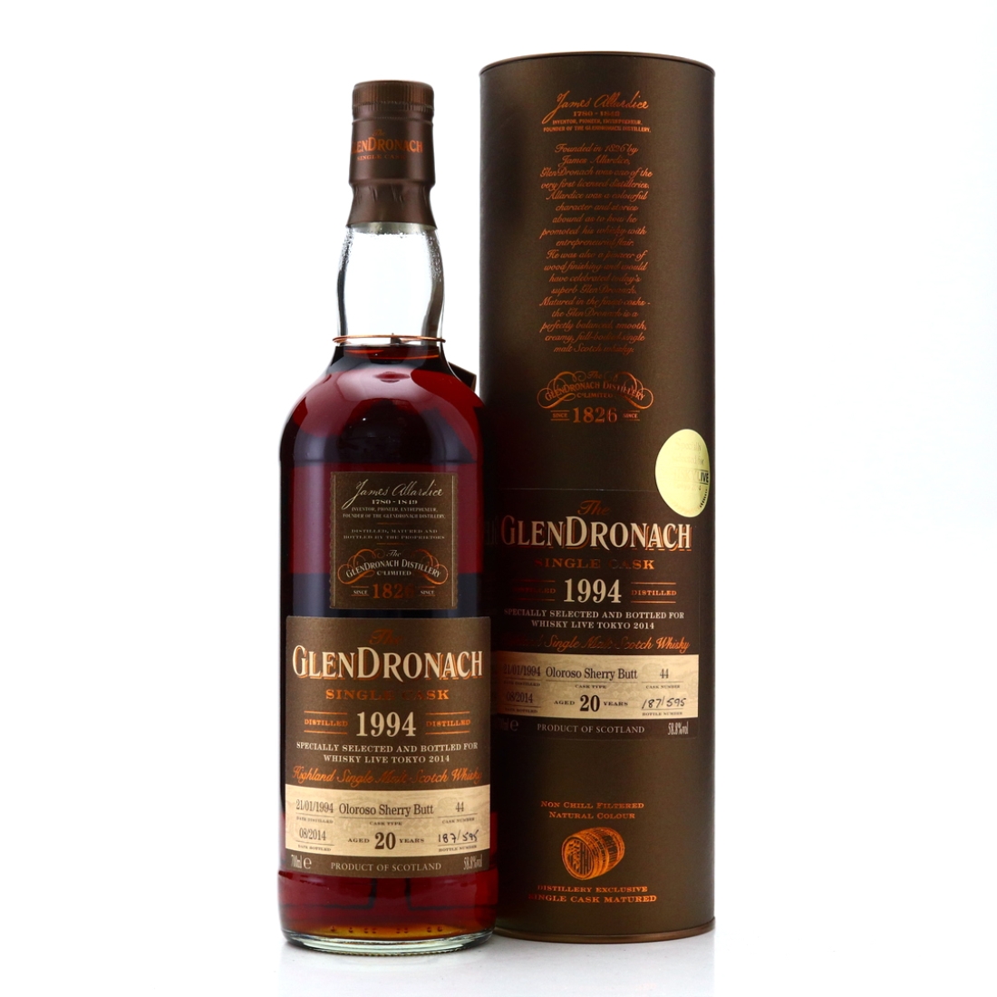 Glendronach 1994 Single Oloroso Cask 20 Year Old #44 / Whisky Live Tokyo 2014
