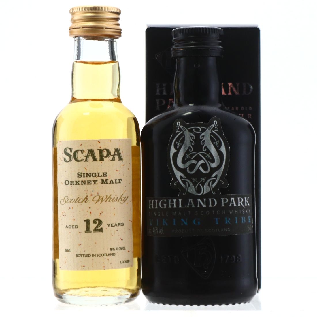 Scapa 12 & Highland Park 12 Year Old Miniature x 2