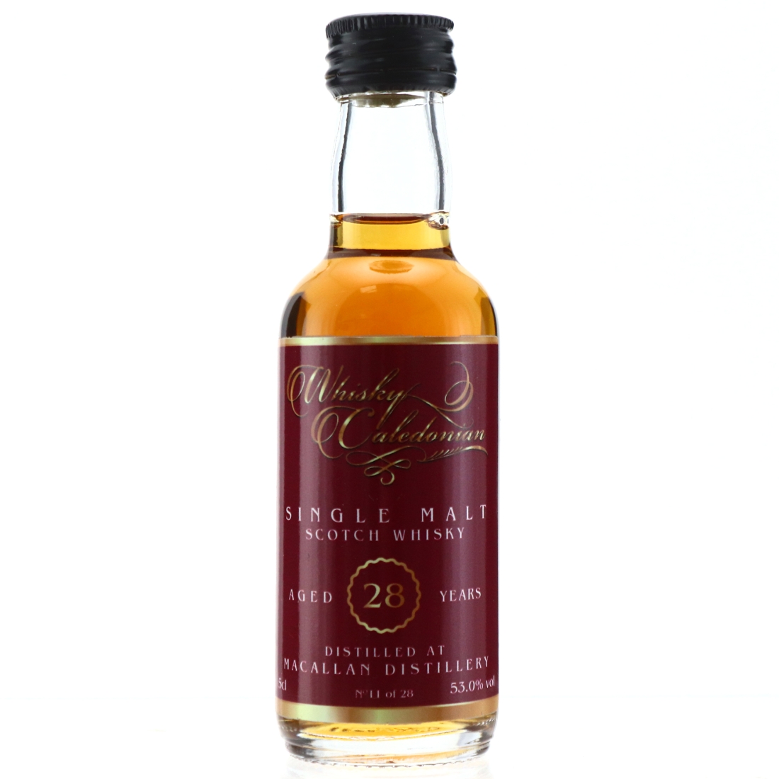 Macallan 28 Year Old Whisky Caledonian Miniature