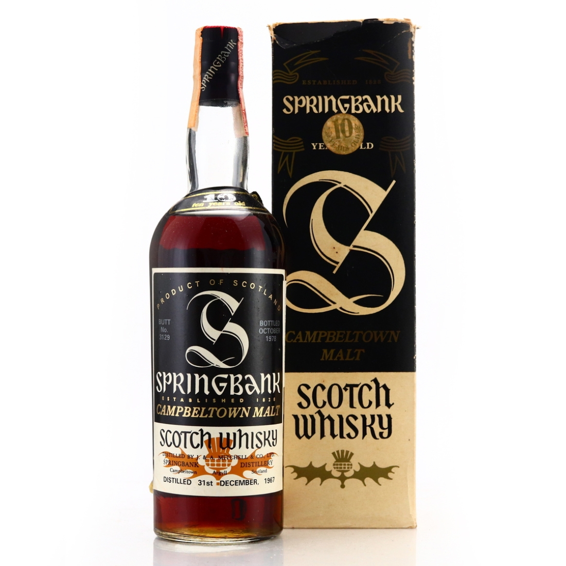Springbank 1967 Single Cask 10 Year Old #3129 / A. Sutti Import