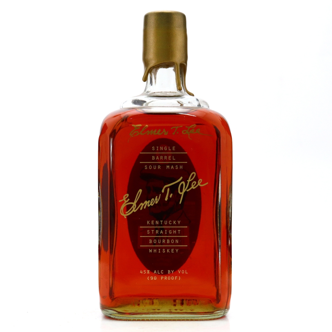 Elmer T. Lee Single Barrel Kentucky Straight Bourbon / Gold Wax - Signed