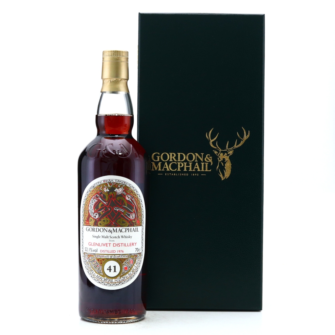 Glenlivet 1976 Gordon and MacPhail 41 Year Old 'Book of Kells' / Japanese Import