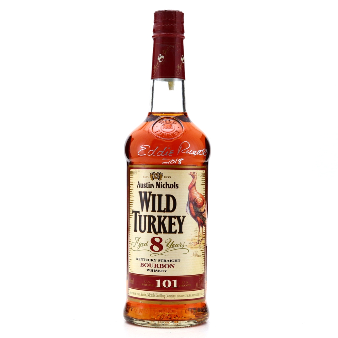 Wild Turkey 8 Year Old 101 Proof / Signed by Eddie Russell