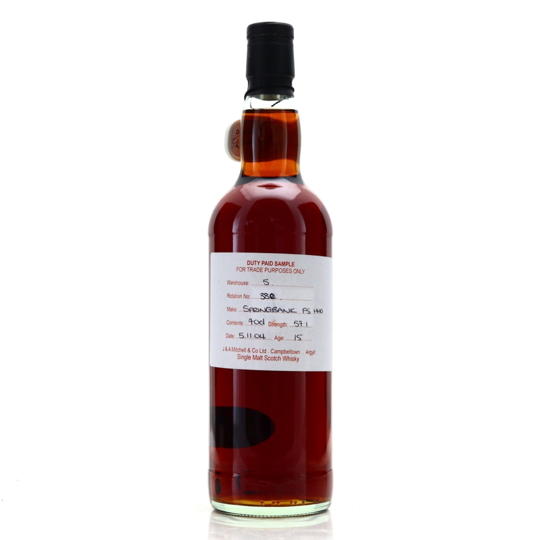 Springbank 2004 Duty Paid Sample 15 Year Old / Fresh Sherry Hogshead