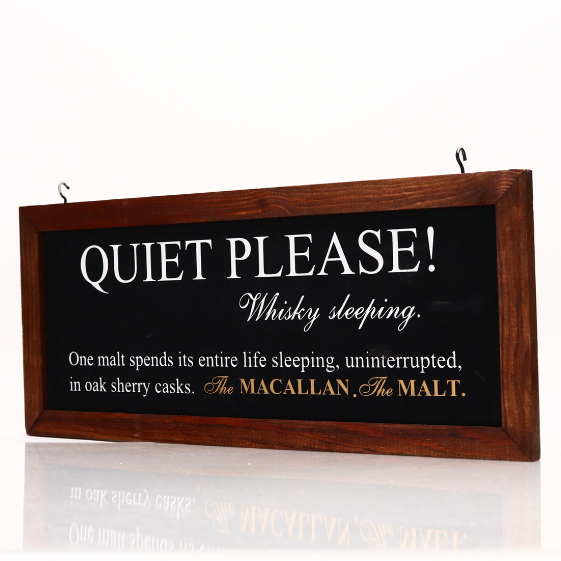 Macallan Whisky Sleeping Wooden Sign