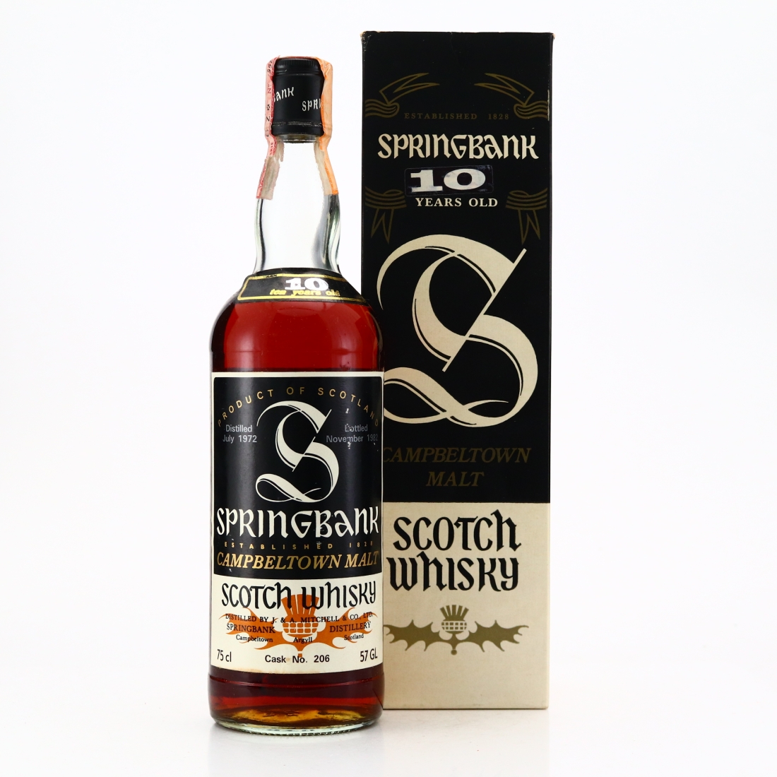 Springbank 1972 Single Cask 10 Year Old #206 / A. Sutti Import