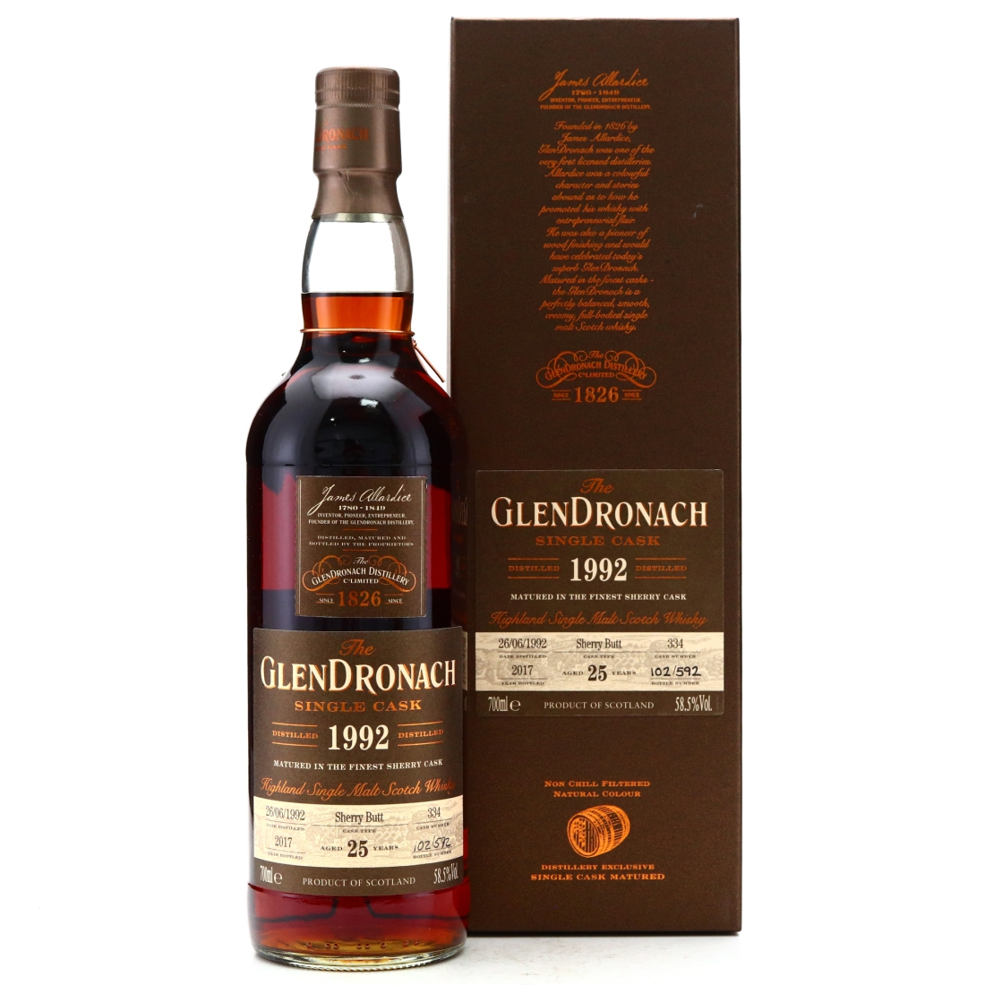 Glendronach 1992 Single Sherry Cask 25 Year Old #334