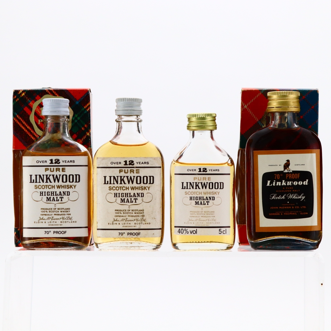 Linkwood Miniatures Selection x 4 1970s