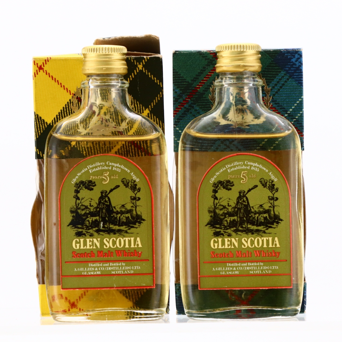 Glen Scotia 5 Year Old Miniature x 2 1970s