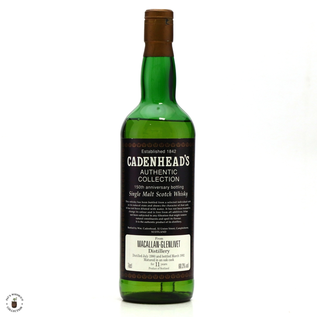 Macallan 1980 Cadenhead's 11 Year Old / 150th Anniversary