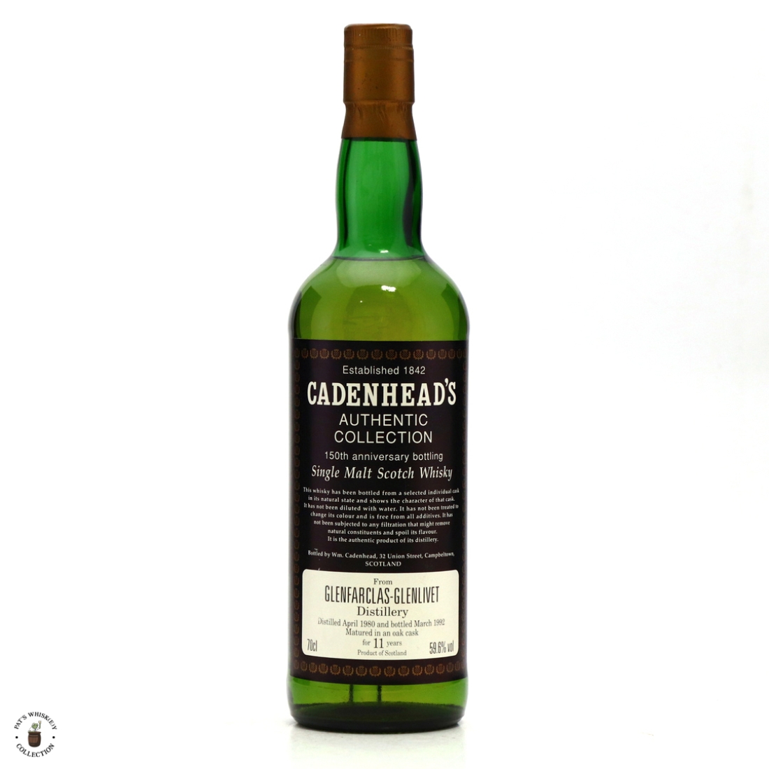 Glenfarclas 1980 Cadenhead's 11 Year Old / 150th Anniversary