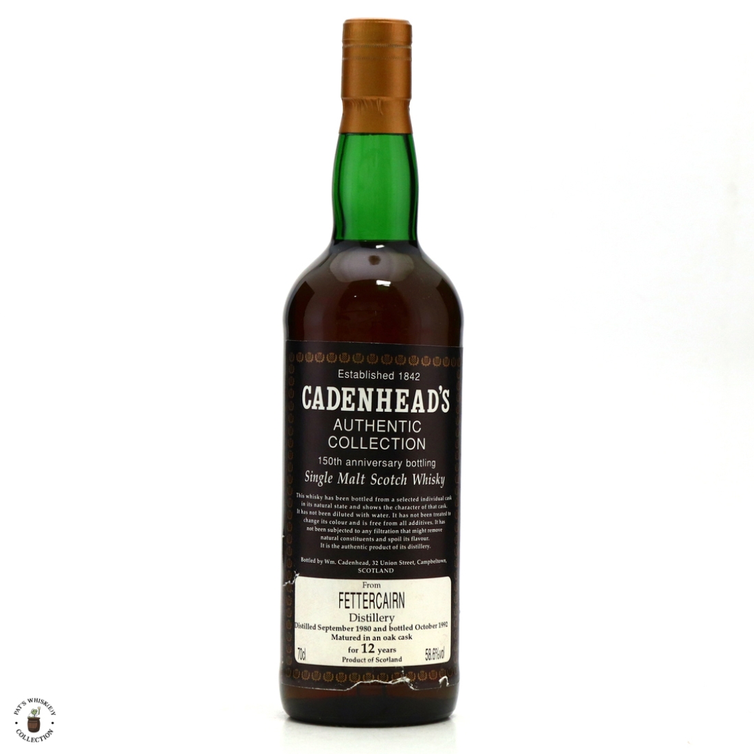 Fettercairn 1980 Cadenhead's 12 Year Old / 150th Anniversary