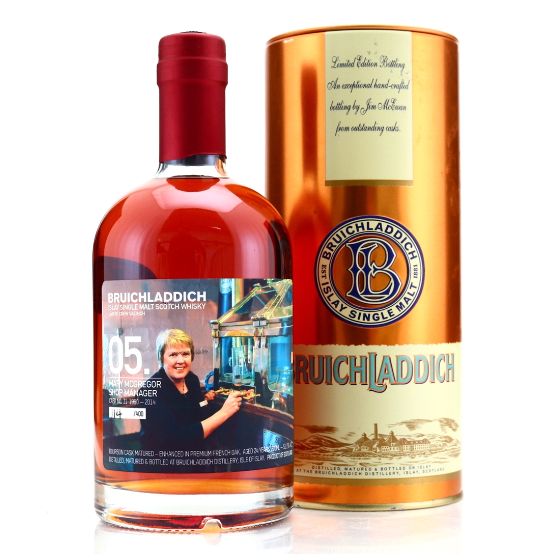 Bruichladdich 1990 Mary McGregor Valinch 24 Year Old / French Oak