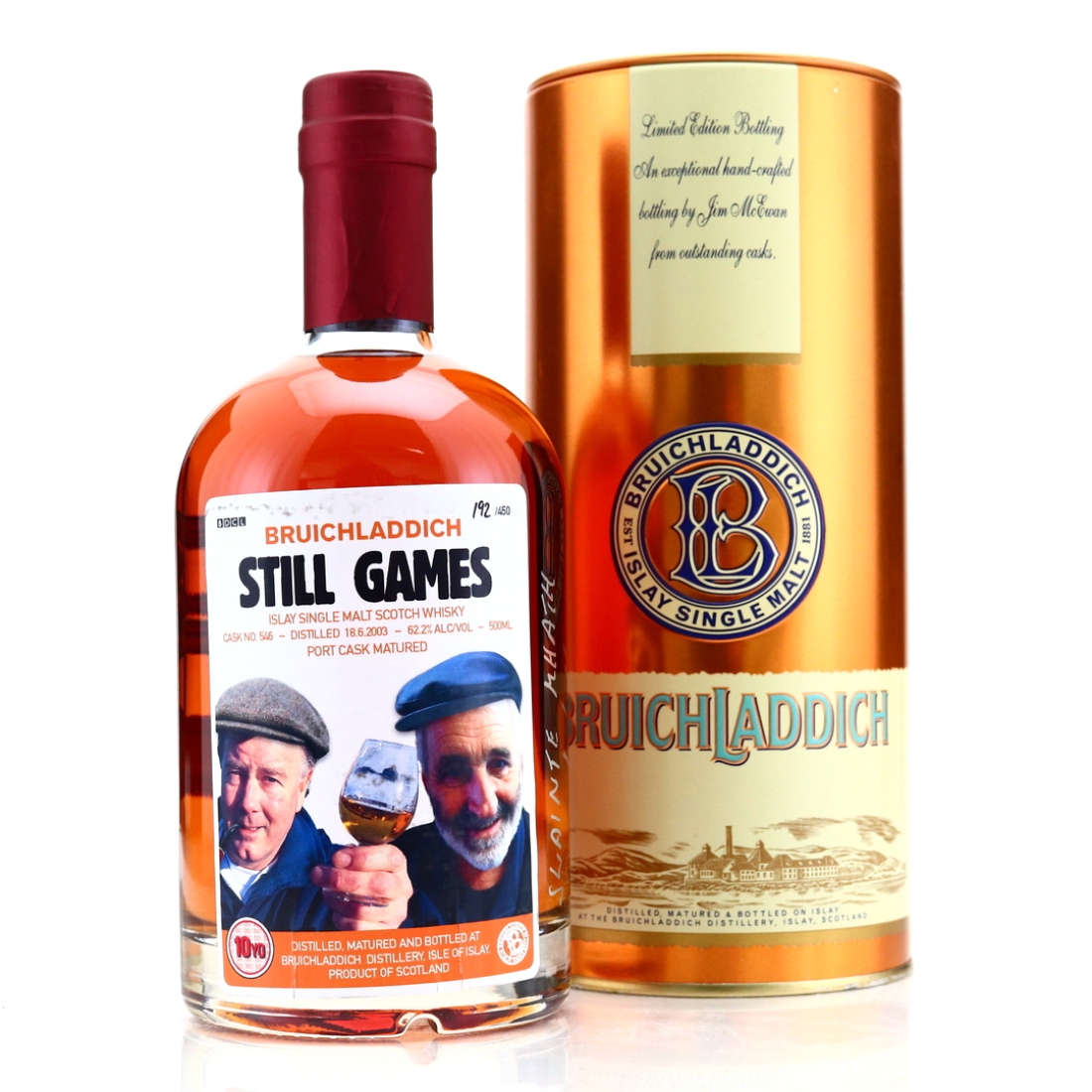 Bruichladdich 2003 Valinch 10 Year Old / Still Games - Signed