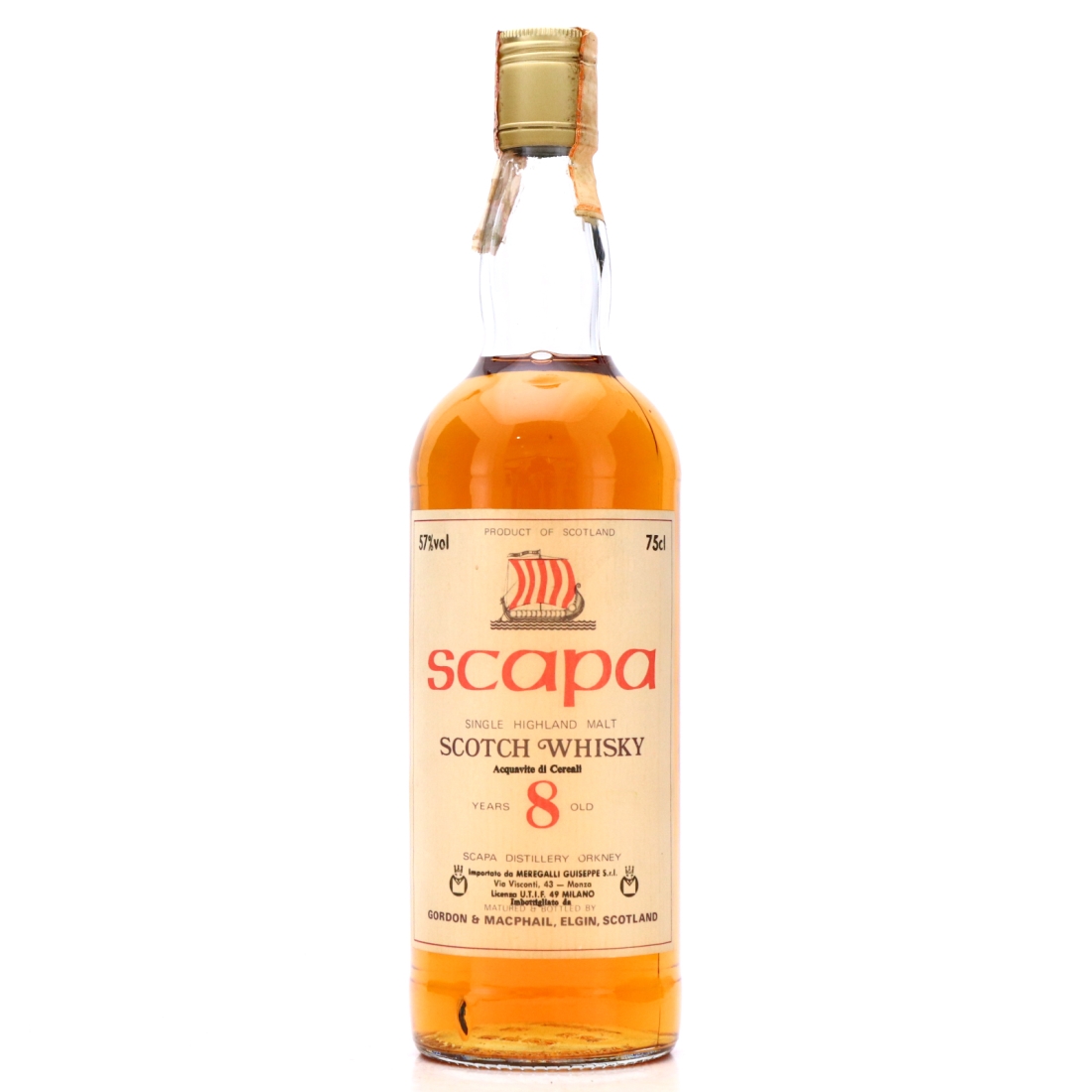 Scapa 8 Year Old Gordon and MacPhail 57% 1980s / Meregalli Import