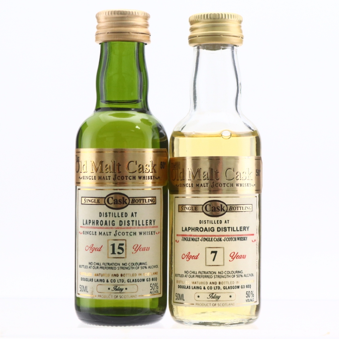 Laphroaig Douglas Laing Miniature x 2