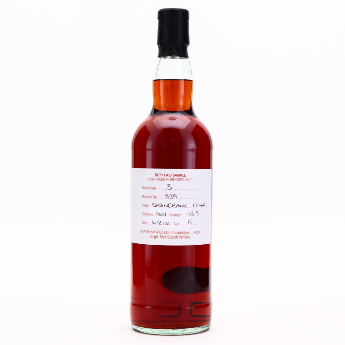 Springbank 2002 Duty Paid Sample 17 Year Old / Fresh Port Hogshead
