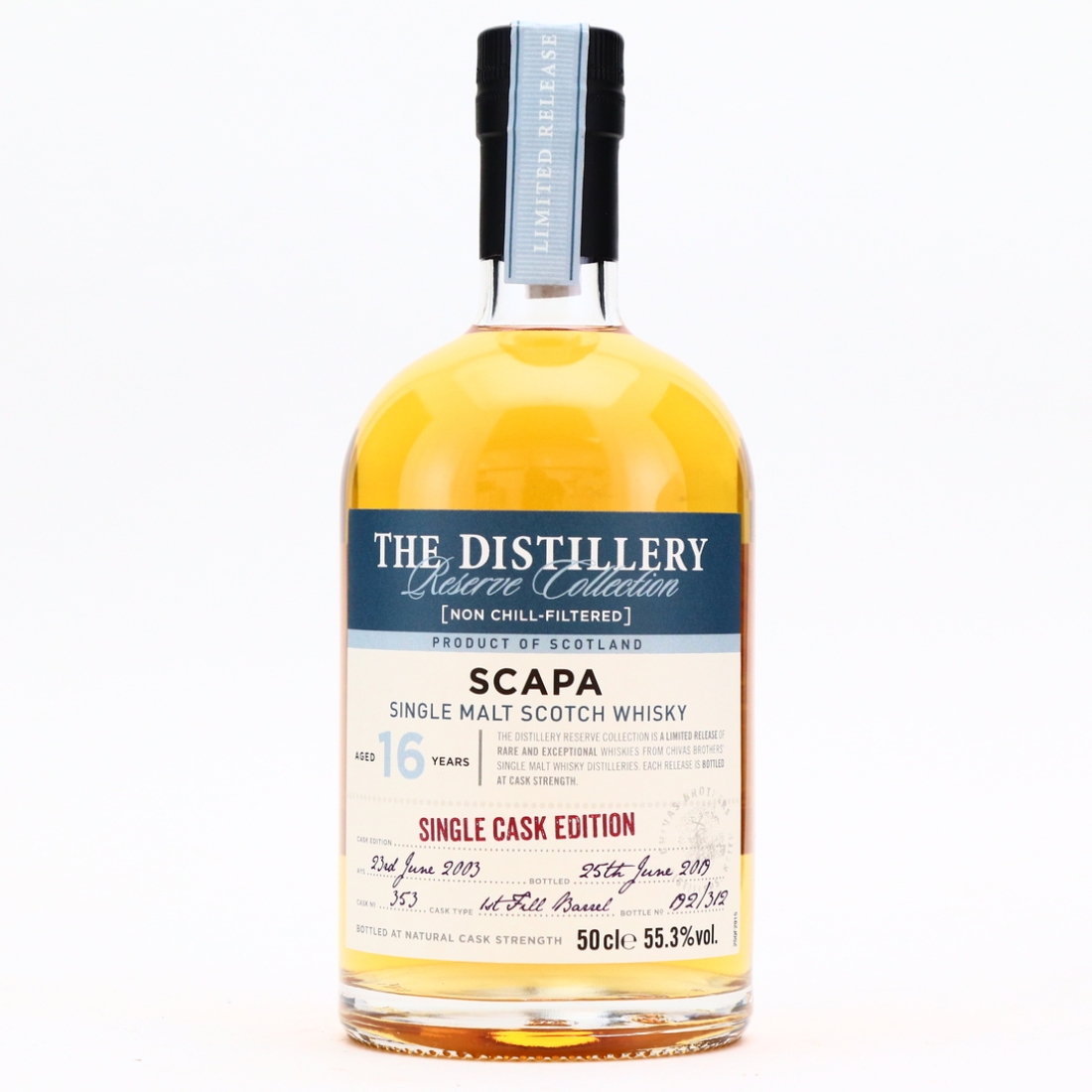 Scapa 2003 Reserve Collection 16 Year Old 50cl / Cask Strength Edition