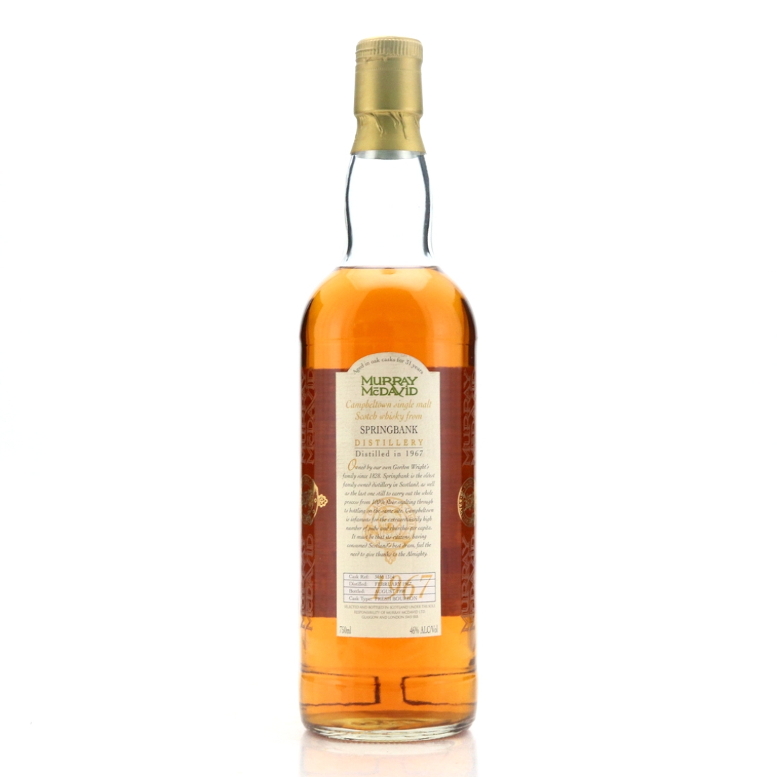 Springbank 1967 Murray McDavid 31 Year Old