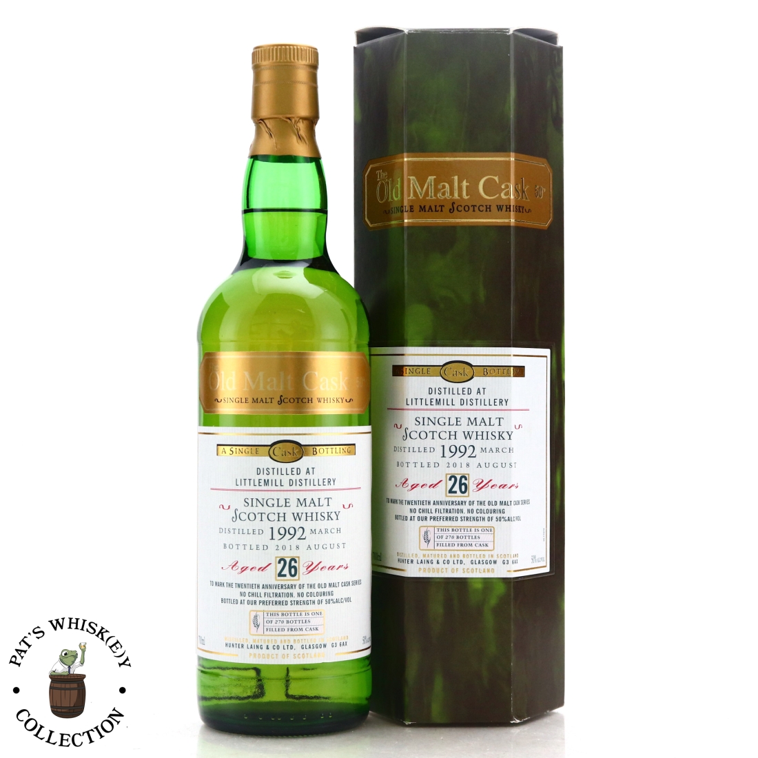 Littlemill 1992 Hunter Laing 26 Year Old / Old Malt Cask 20th Anniversary
