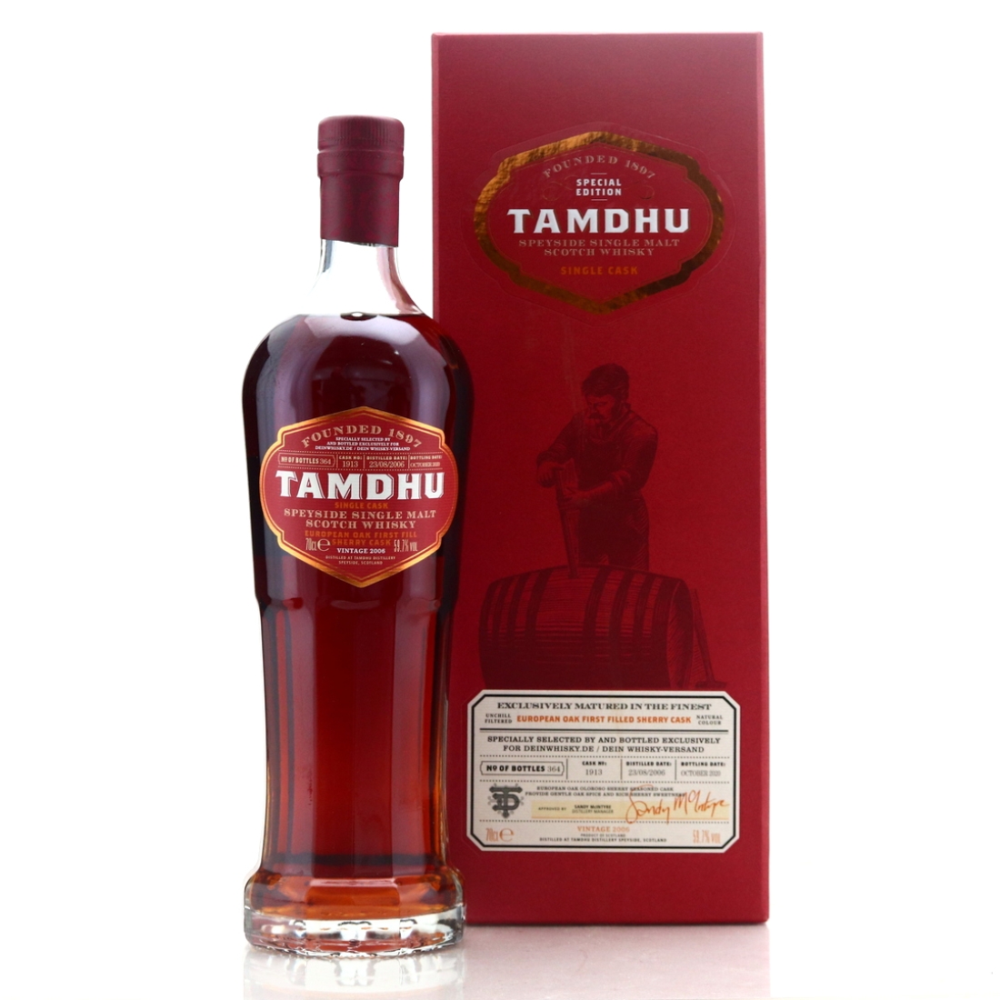 Tamdhu 2003 Single Sherry Cask #1913 / Signed by Sandy Mcintyre