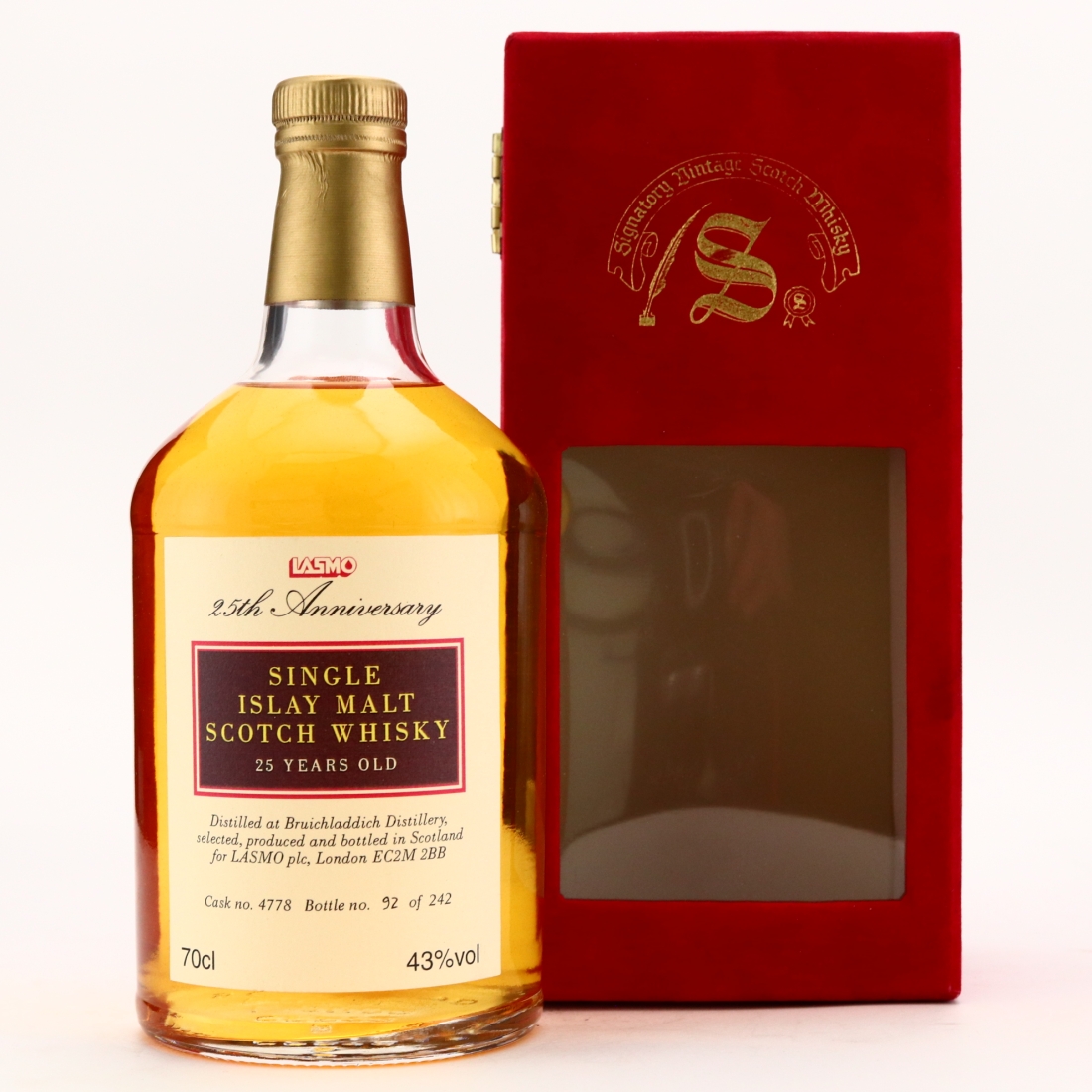 Bruichladdich 1970 Signatory Vintage 25 Year Old / Lasmo 25th Anniversary