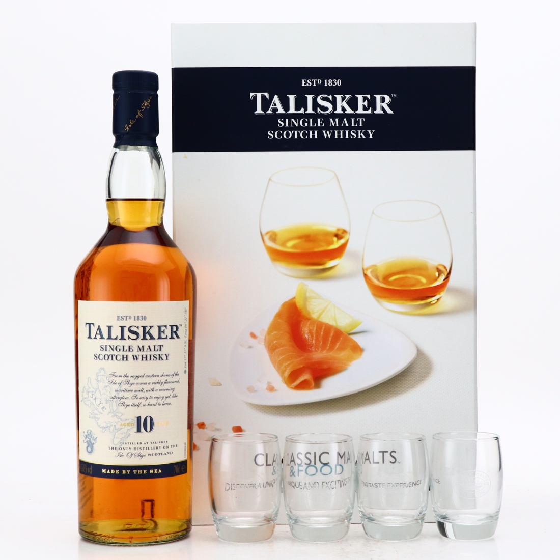 Talisker 10 Year Old Classic Malts & Food Gift Pack