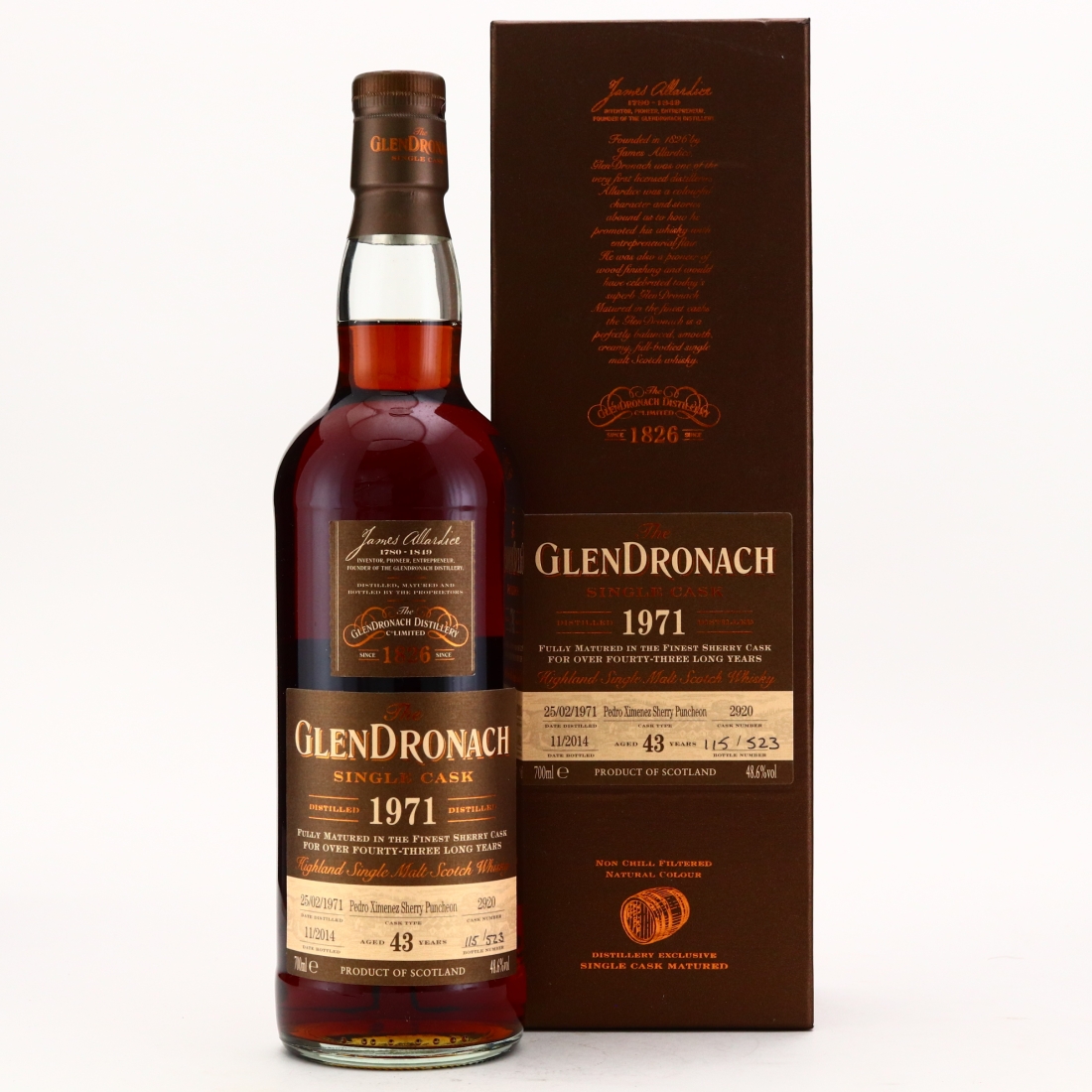 Glendronach 1971 Single PX Cask 42 Year Old #2920