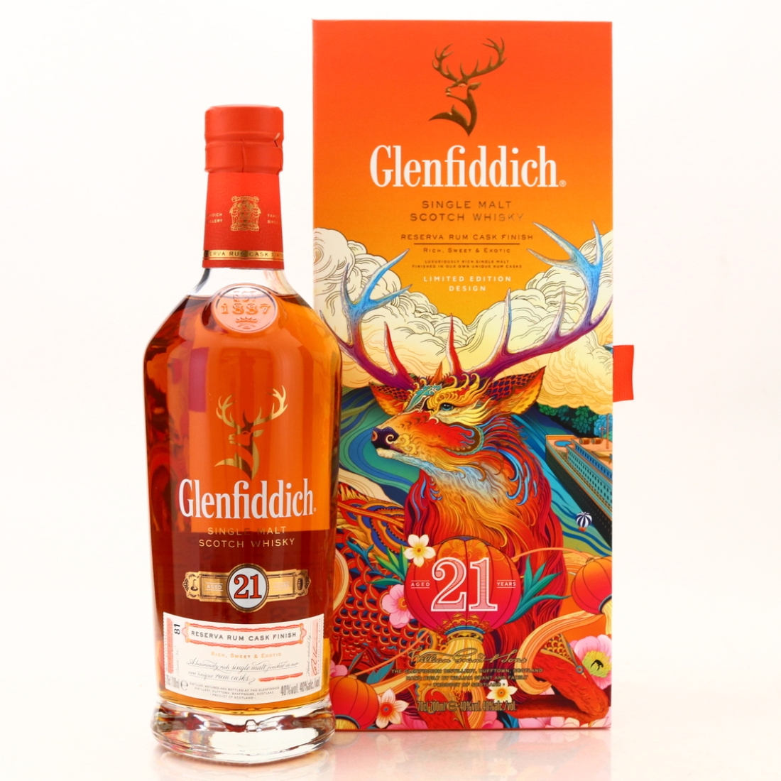 Glenfiddich 21 Year Old Reserva Rum Cask Finish / Limited Edition Design