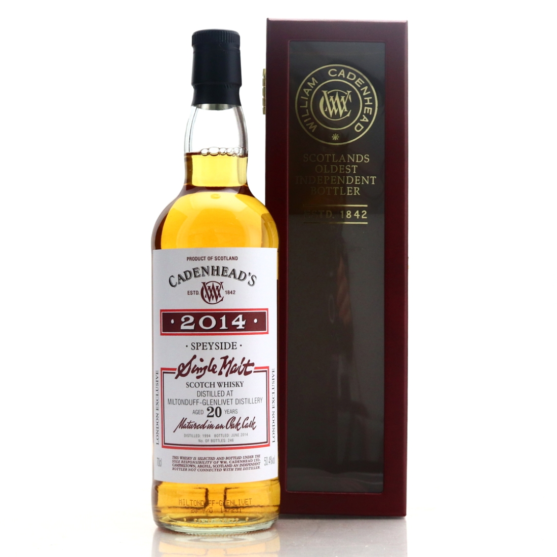 Miltonduff 1994 Cadenhead's 20 Year Old / London 