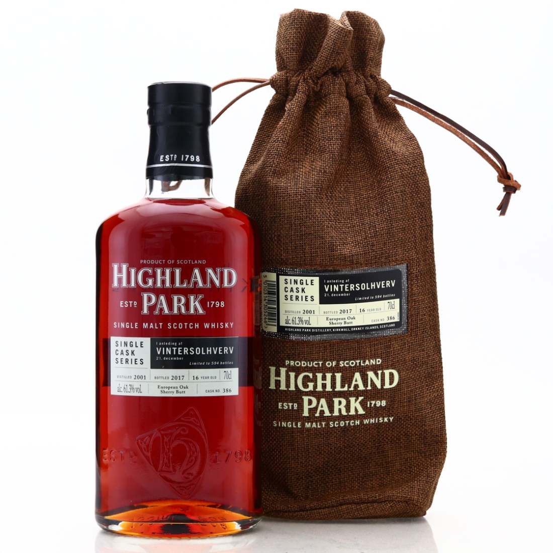 Highland Park 2001 Single Cask 16 Year Old #386 / Vintersolståndet